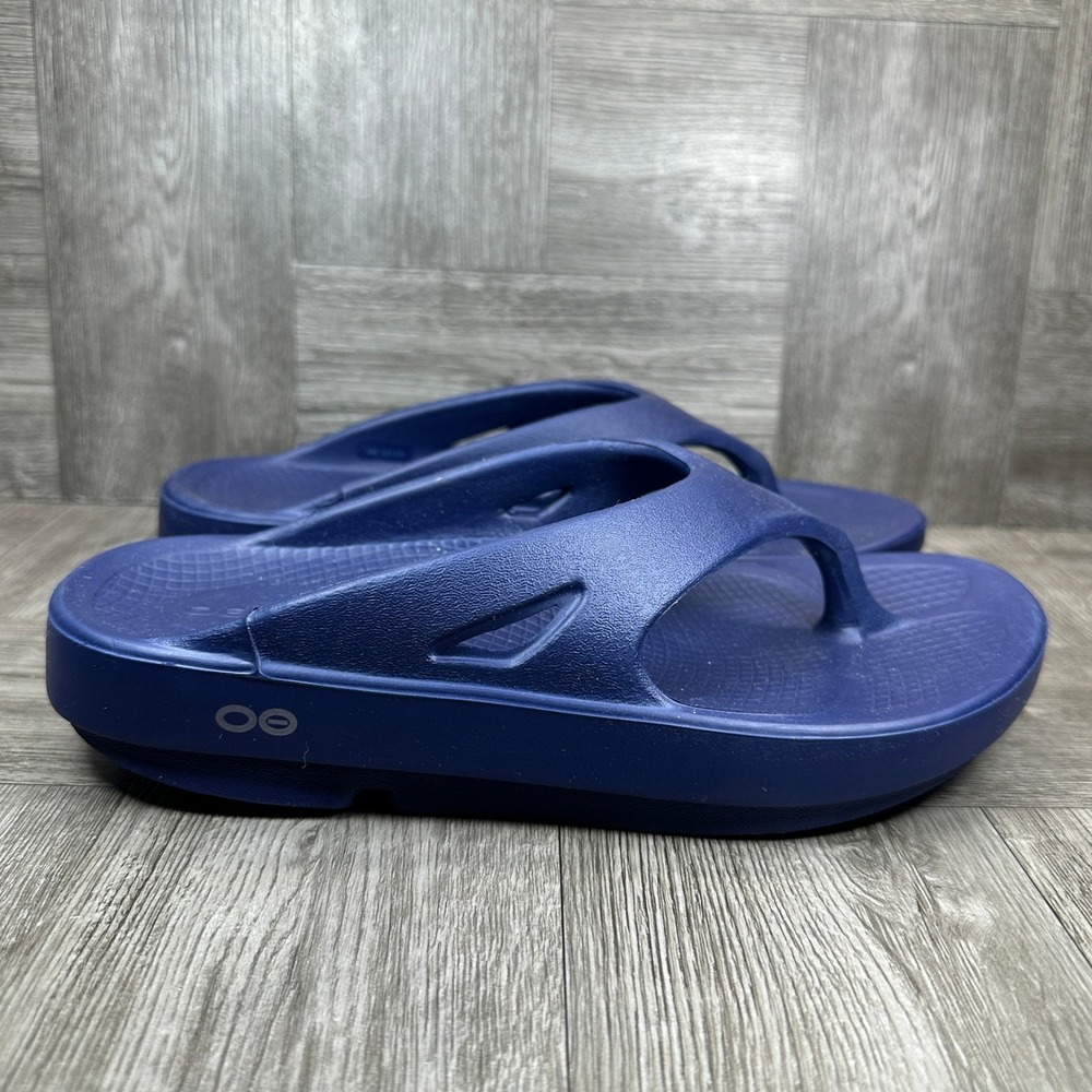 OOFOS OOriginal Recovery Sandal Women 7 Navy Blue OOfoam Flip Flop NEW